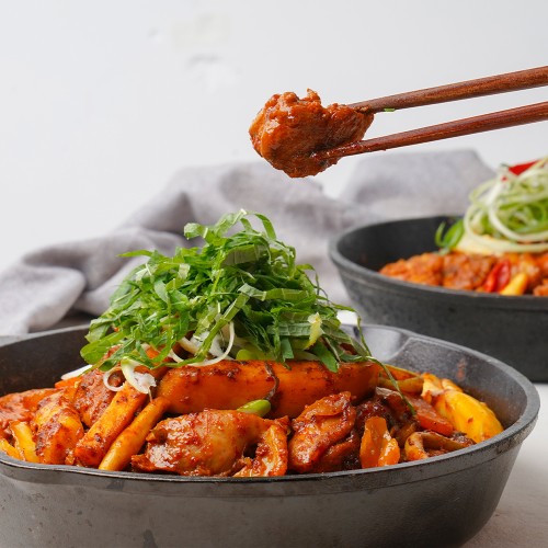 순우리푸드 춘천 닭갈비 1kg 3인분 국내산 냉장 닭다리살 양념 닭갈비택배